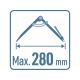 Compas de trasat 0-280 mm Extol Premium