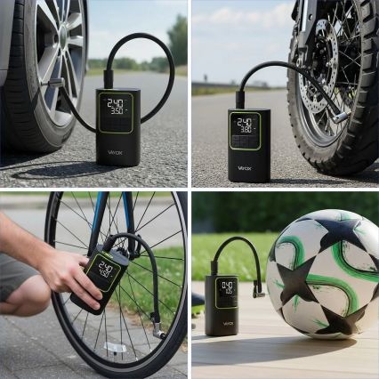 Compresor digital de buzunar 5V 4000 mAh, negru