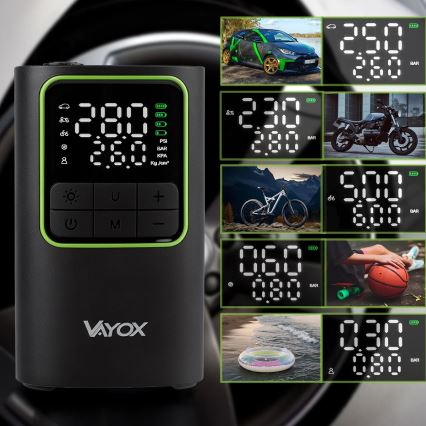 Compresor digital de buzunar 5V 4000 mAh, negru