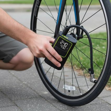 Compresor digital de buzunar 5V 4000 mAh, negru