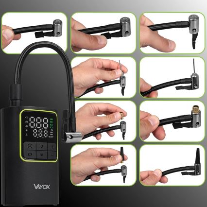 Compresor digital de buzunar 5V 4000 mAh, negru