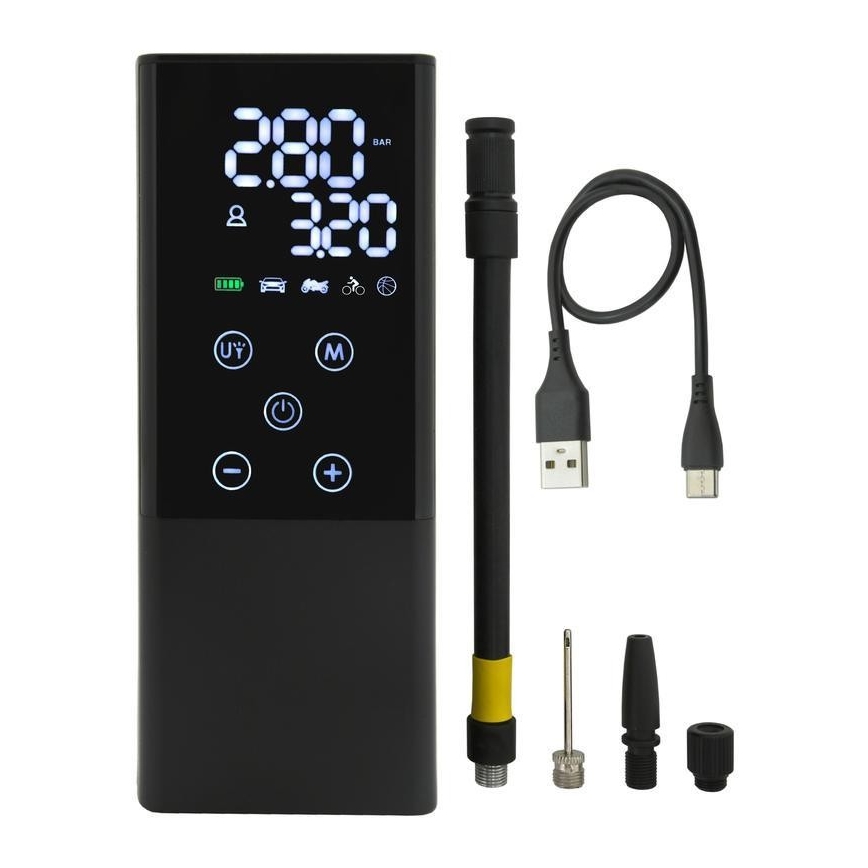 Compresor digital portabil 4000 mAh 5V negru