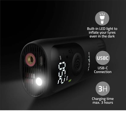 Compresor portabil digital 4000 mAh 5V