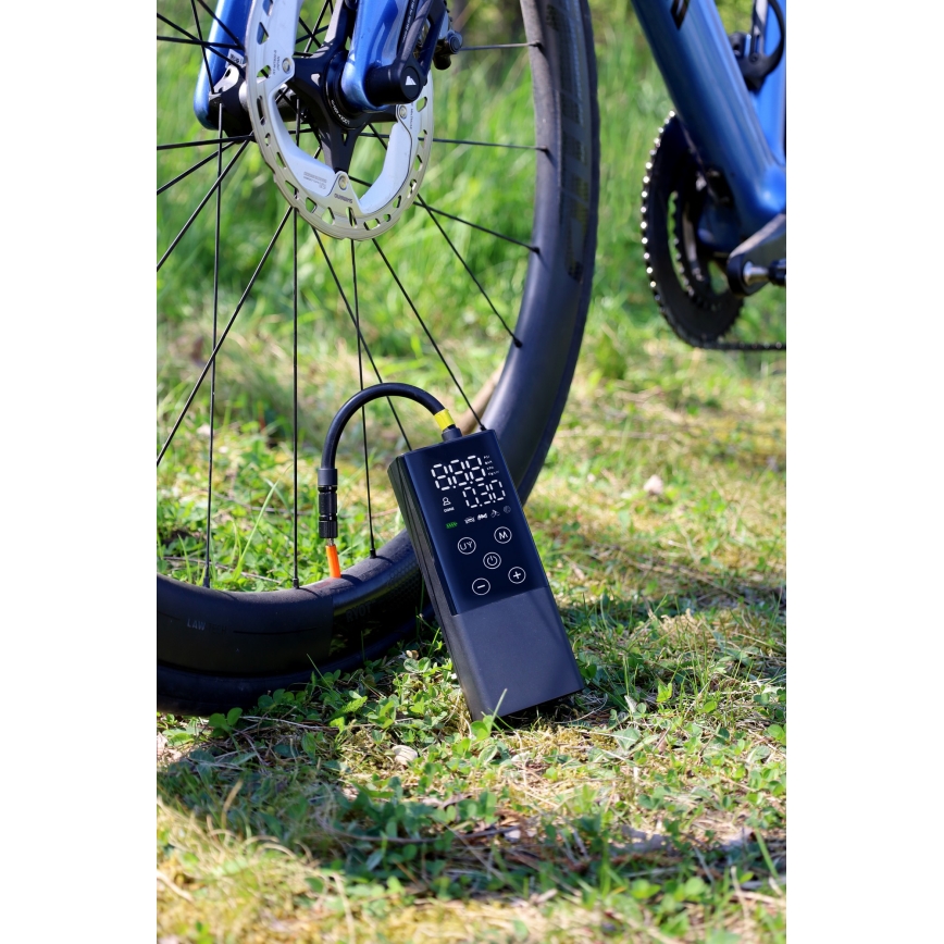 Compresor portabil digital 2000 mAh 5V negru