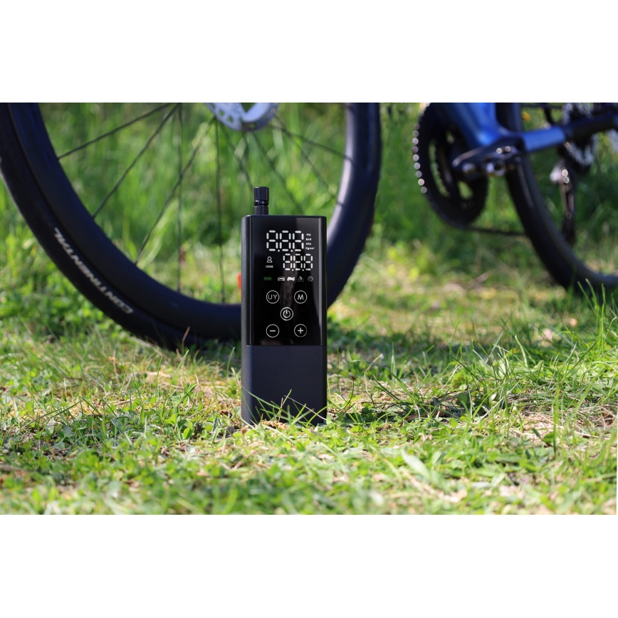 Compresor portabil digital 2000 mAh 5V negru