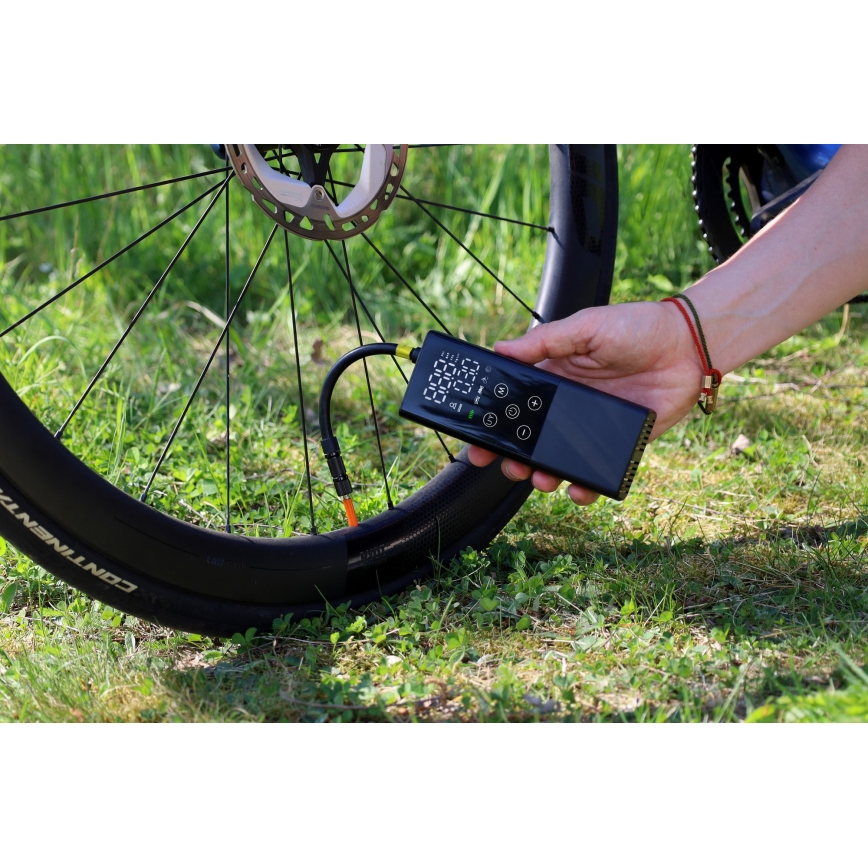 Compresor portabil digital 2000 mAh 5V negru