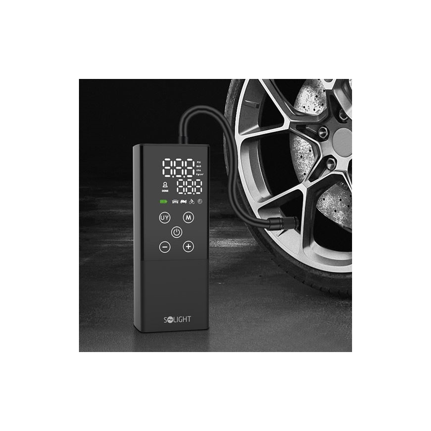 Compresor portabil digital 2000 mAh 5V negru