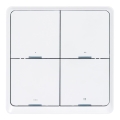 Comutator inteligent cu 4 butoane, 1x CR2430, alb