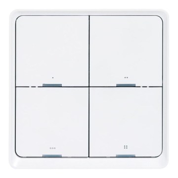 Comutator inteligent cu 4 butoane, 1x CR2430, alb