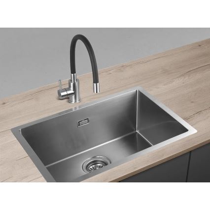 Concept BDC7138 - Baterie pentru chiuvetă cu pipă flexibilă, crom lucios/negru