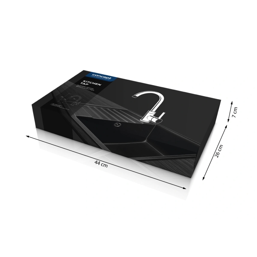 Concept BDG3334BC - baterie pentru chiuvetă 33,5 cm, granit/negru