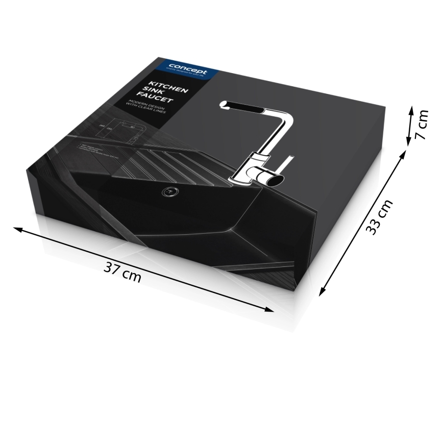 Concept BDG4527DG - Baterie pentru chiuvetă cu duș extractabil, 26,9 cm, granit/gri închis