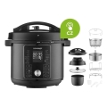 Concept CK8000 - Oală electrică sub presiune multifuncțională și friteuză cu aer cald 5,6 l 11 în 1 1500W/230V negru