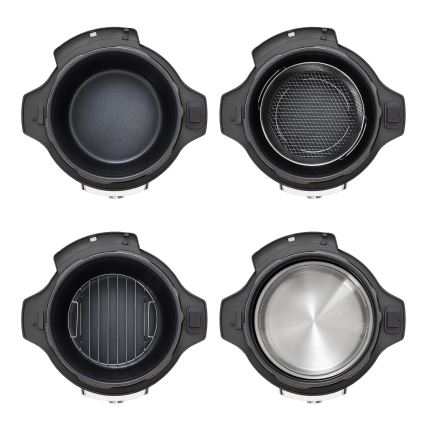 Concept CK8000 - Oală electrică sub presiune multifuncțională și friteuză cu aer cald 5,6 l 11 în 1 1500W/230V negru