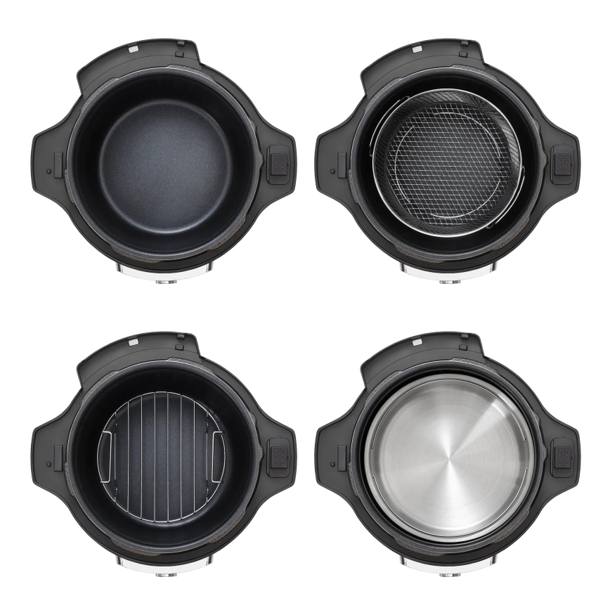 Concept CK8000 - Oală electrică sub presiune multifuncțională și friteuză cu aer cald 5,6 l 11 în 1 1500W/230V negru