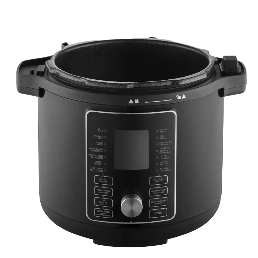 Concept CK8000 - Oală electrică sub presiune multifuncțională și friteuză cu aer cald 5,6 l 11 în 1 1500W/230V negru