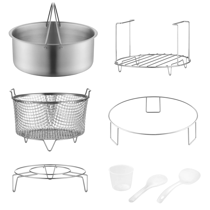Concept CK8000 - Oală electrică sub presiune multifuncțională și friteuză cu aer cald 5,6 l 11 în 1 1500W/230V negru