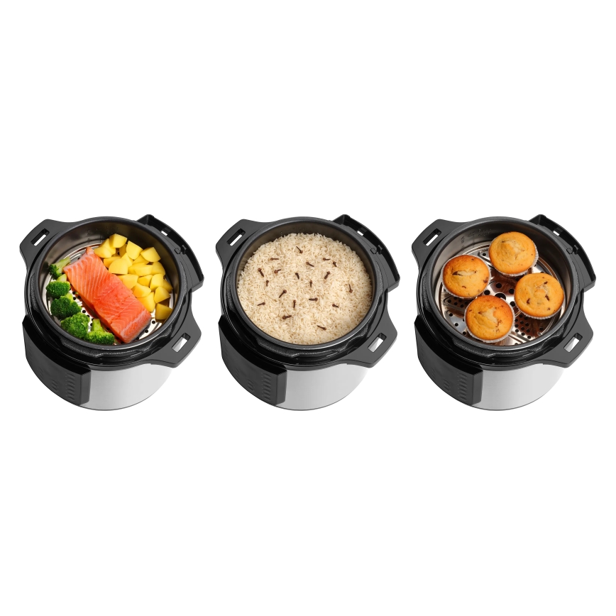 Concept CK8001 - Oală sub presiune electrică multifuncțională 5,6 l, 1000 W/230 V, Wi‑Fi, inox