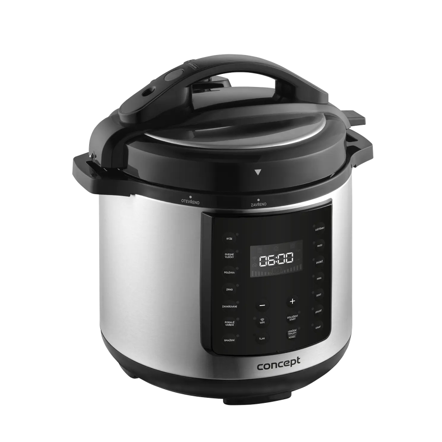 Concept CK8001 - Oală sub presiune electrică multifuncțională 5,6 l, 1000 W/230 V, Wi‑Fi, inox