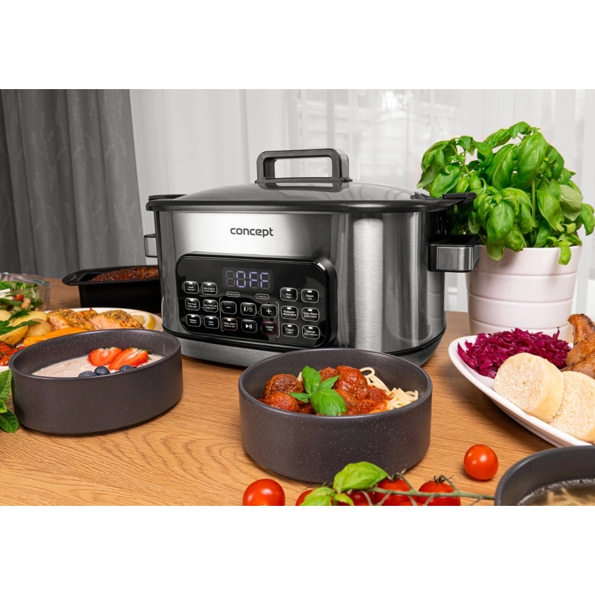 Concept CK9000 - Oală electrică multifuncțională 6 l, 10 în 1, 1250W/230V, inox
