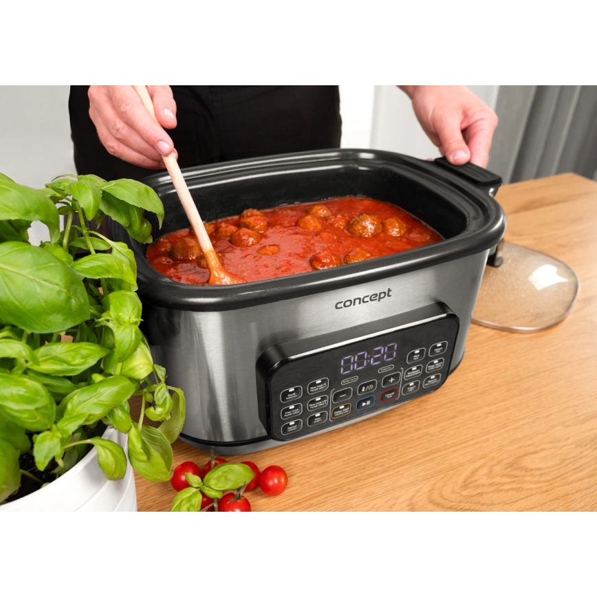 Concept CK9000 - Oală electrică multifuncțională 6 l, 10 în 1, 1250W/230V, inox