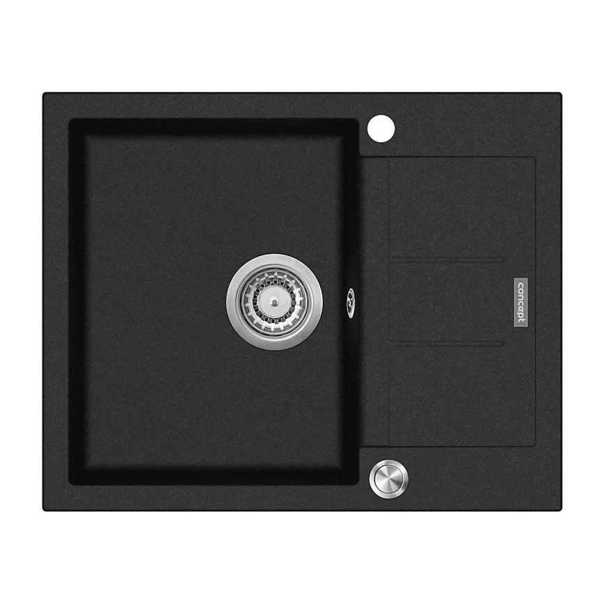Concept DG05C45BC - Chiuvetă de bucătărie CUBIS 50x62 cm din granit, negru