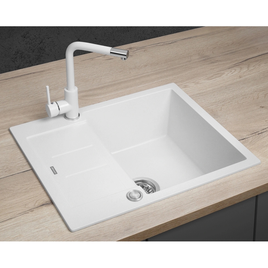 Concept DG05C45WH - Chiuvetă de bucătărie CUBIS 50x62 cm granit/alb