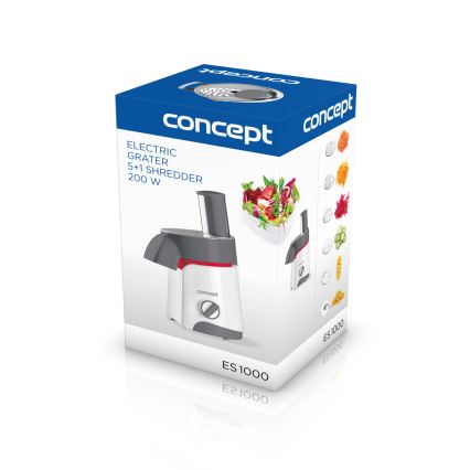 Concept ES1000 - Răzătoare electrică 200W/230V alb/gri