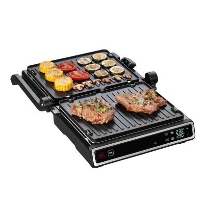 Concept ge3550 - Grill de contact cu sondă de temperatură 2000W/230V, negru