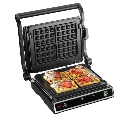 Concept ge3550 - Grill de contact cu sondă de temperatură 2000W/230V, negru