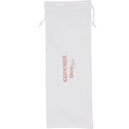 Concept KK2125 - Ondulator conic pentru păr GLAM STYLE, 42W/230V, alb/roz auriu