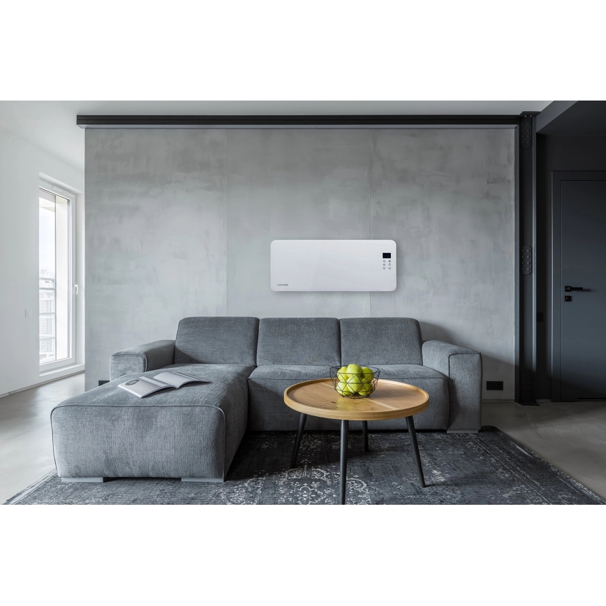 Concept KS4000 - Convector/încălzitor electric 1000/2000W IP24 alb + telecomandă
