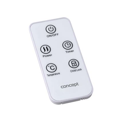 Concept KS4000 - Convector/încălzitor electric 1000/2000W IP24 alb + telecomandă