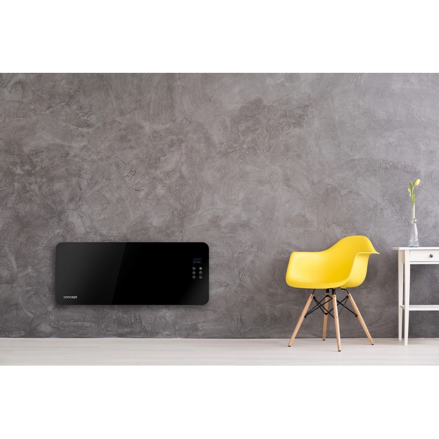 Concept KS4010 - Încălzitor/convector electric 1000/2000 W IP24, negru + telecomandă