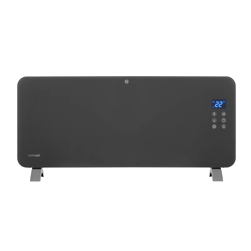 Concept KS4100 - Încălzitor/convector electric inteligent 1000/2000 W, Wi‑Fi, IP24, gri