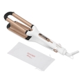 Concept KT2140 - Ondulator triplu pentru păr GLAM STYLE 100W/230V alb/roz auriu