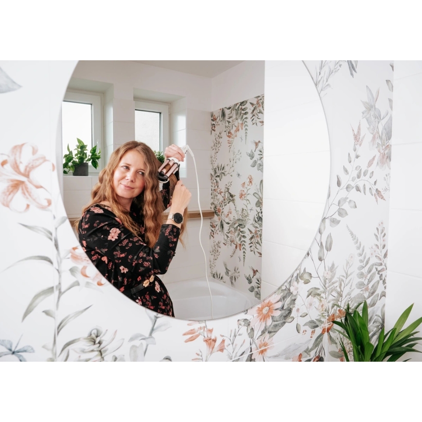 Concept KT2140 - Ondulator triplu pentru păr GLAM STYLE 100W/230V alb/roz auriu