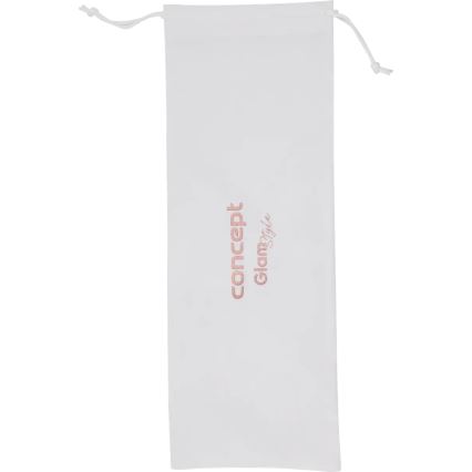 Concept KT2140 - Ondulator triplu pentru păr GLAM STYLE 100W/230V alb/roz auriu