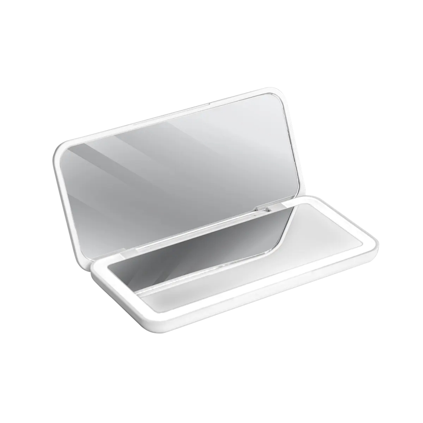 Concept KZ2010 - Oglindă cosmetică LED de buzunar PERFECT SKIN, 1,5 W/5 V, 4500-5500K, 300 mAh, albă