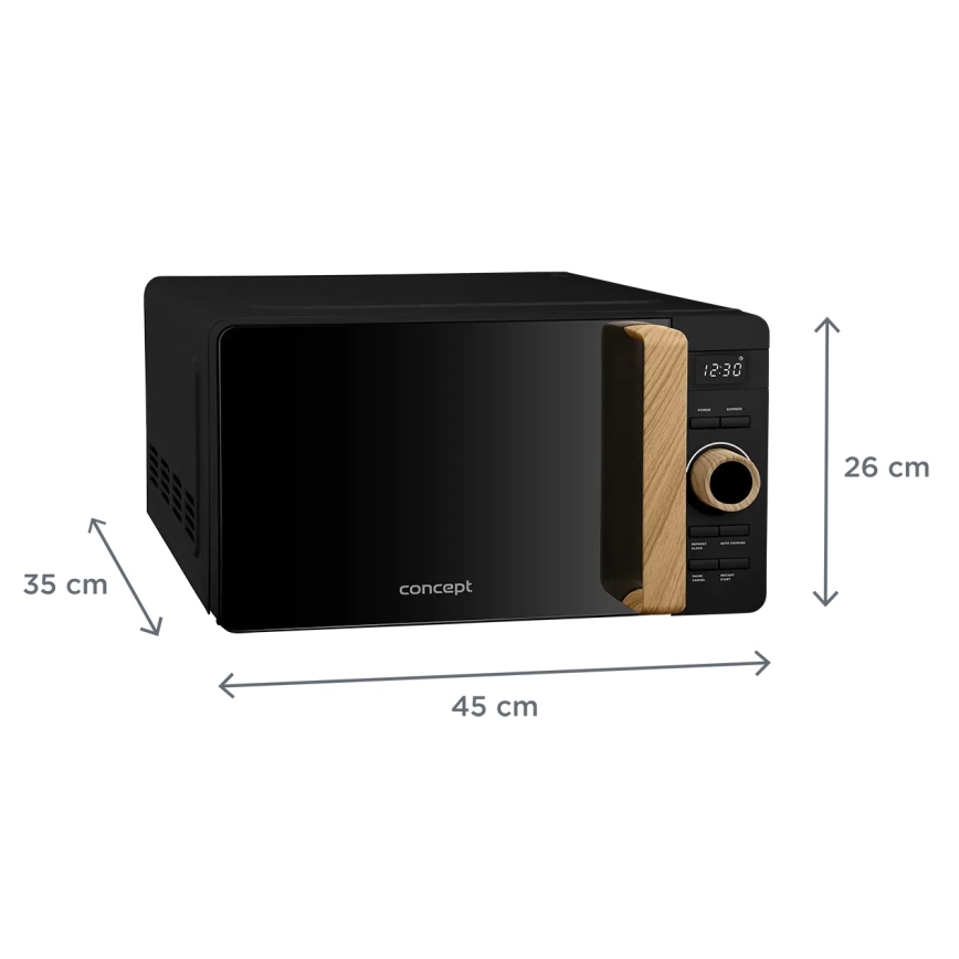 Concept MT3520bc - Cuptor cu microunde 800W/230V 20 l negru