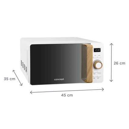 Concept MT4420wh - Cuptor cu microunde 800W/230V 20 l alb