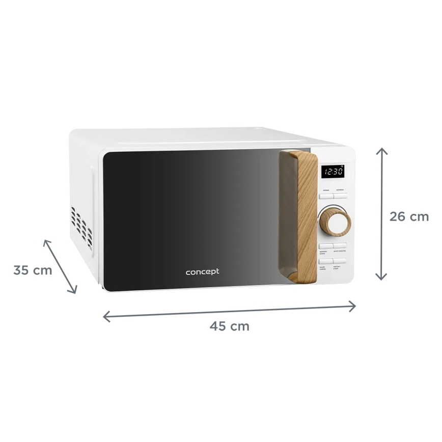 Concept MT4420wh - Cuptor cu microunde 800W/230V 20 l alb