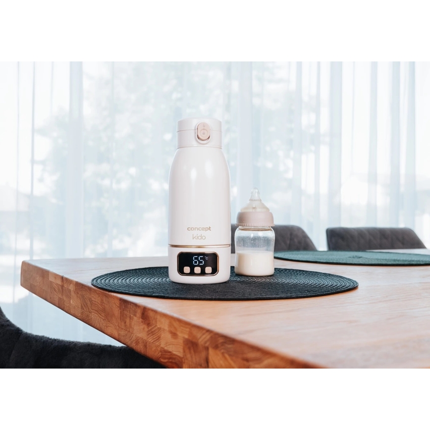 Concept OC4000 - Încălzitor portabil KIDO pentru apă și lapte, 500 ml, 36W/7,4V, 5000 mAh, bej