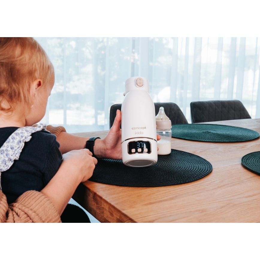 Concept OC4000 - Încălzitor portabil KIDO pentru apă și lapte, 500 ml, 36W/7,4V, 5000 mAh, bej