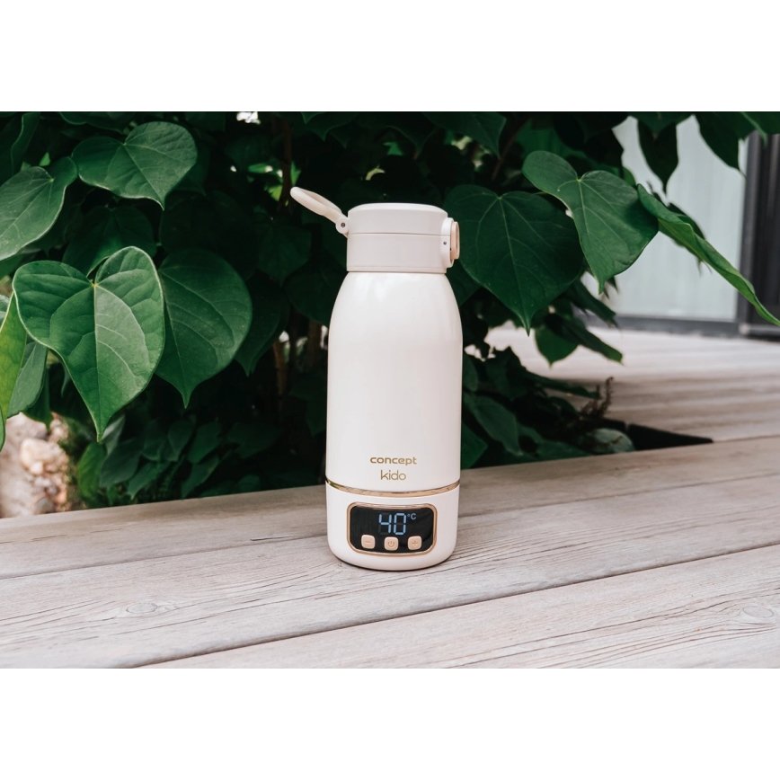 Concept OC4000 - Încălzitor portabil KIDO pentru apă și lapte, 500 ml, 36W/7,4V, 5000 mAh, bej