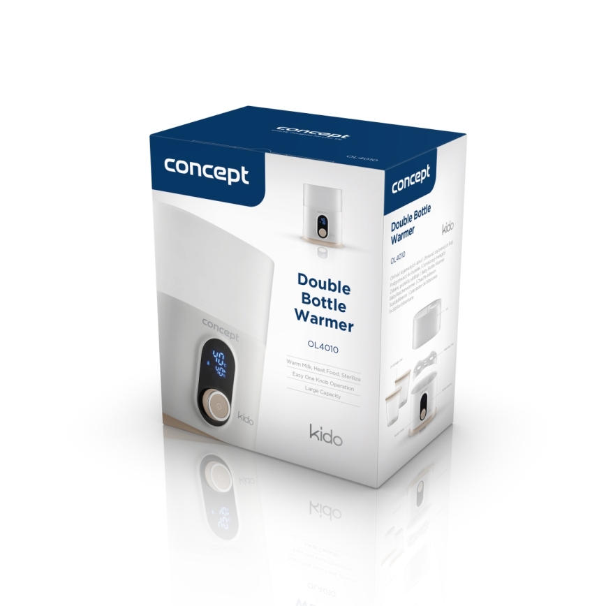 Concept OL4010 - Încălzitor pentru biberoane KIDO 3-în-1, 200W/230V, alb