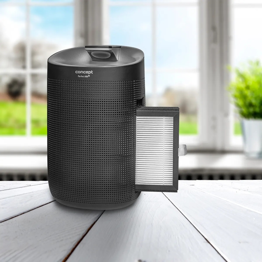 Concept OV1210 - Dezumidificator și purificator de aer PERFECT AIR, 1 l, 45 W/230 V, negru