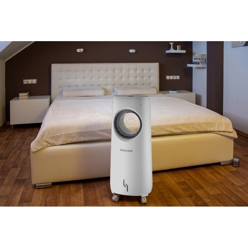 Concept OV5220 - Răcitor de aer portabil multifuncțional 4 în 1 5 l 80W/230V alb + telecomandă