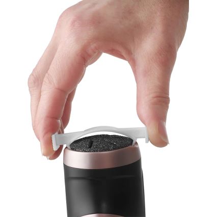 Pila electrică pentru călcâie Concept PN3020 PERFECT SKIN, 5V, 1200 mAh, IPX6, negru/roz auriu