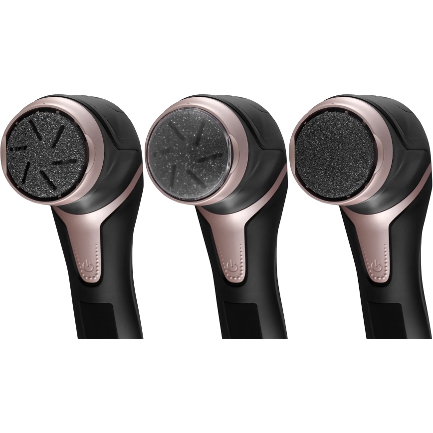 Pila electrică pentru călcâie Concept PN3020 PERFECT SKIN, 5V, 1200 mAh, IPX6, negru/roz auriu